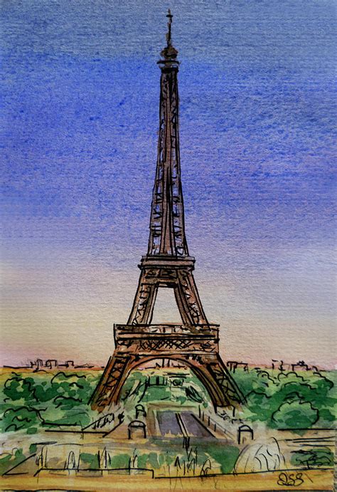 Eiffel Tower Paris France Painting by Irina Sztukowski