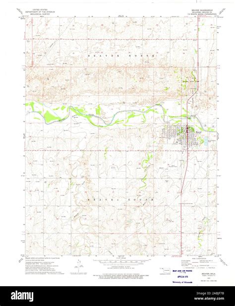 Map of beaver oklahoma hi-res stock photography and images - Alamy