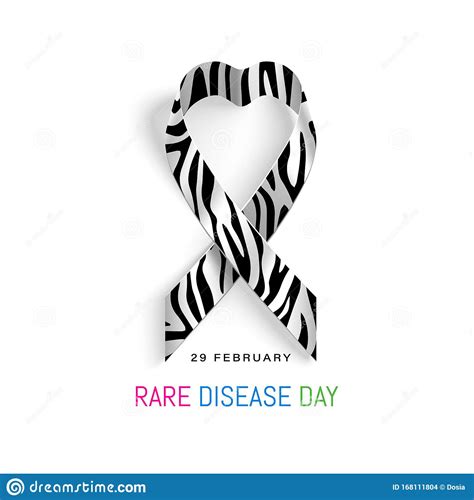 World Rare Disease Day Poster with Ribbon Stock Vector - Illustration of deficiency, medical ...