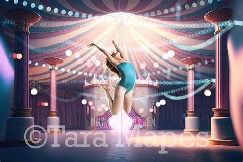 Pastel Circus Digital Background - Circus Arena with Lights - Circus ...