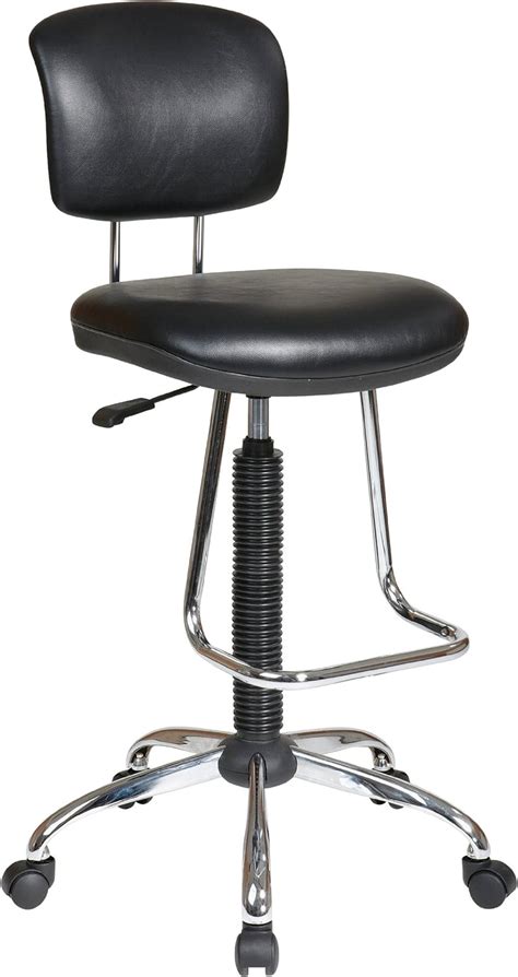 Office Star Pneumatic Drafting Chair - Chrome Footrest, Fabric Stool in Nepal at NPR 28673 ...