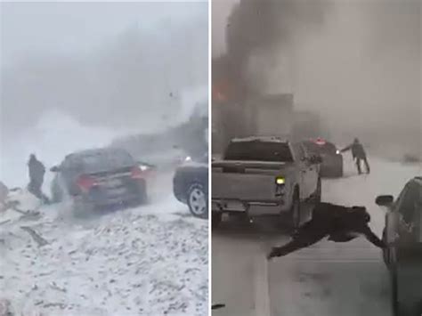 Motorists Dive For Their Lives As Deadly Pennsylvania Snow Storm Pile ...