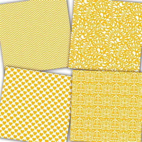 Mustard Digital Paper: Mustard Patterns yellow | Etsy