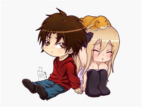 Anime Boy And Girl Holding Hands Chibi