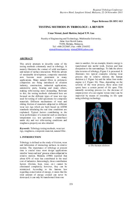 (PDF) Testing Methods in Tribology : A Review | Jamil Hashim - Academia.edu