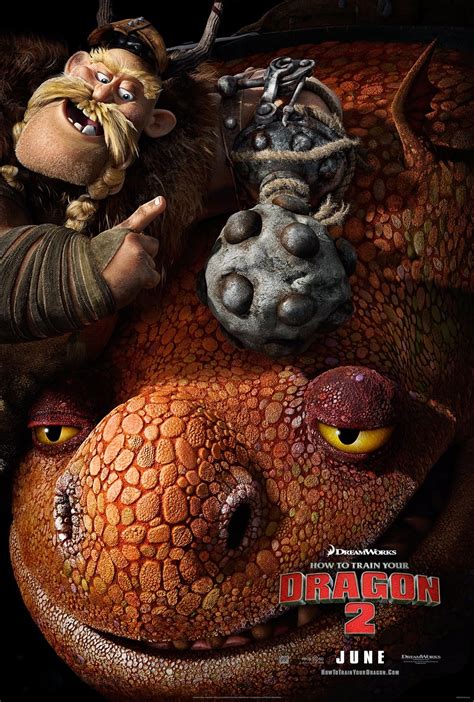 New HTTYD 2 Poster Featuring Gobber and his new dragon Grump - How to ...