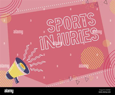 Handwriting text Sports Injuries. Word Written on kinds of injury that ...