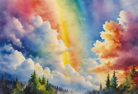 Rainbow Sky Clouds Free Stock Photo - Public Domain Pictures