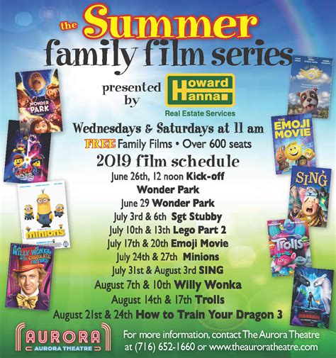 Summer Family Film Series - Aurora Theater