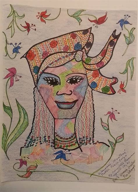 Wangari Maathai, Nobel Peace Prize Drawing by Carmella Teresa | Saatchi Art