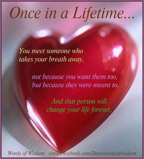 Daveswordsofwisdom.com: Once In A Lifetime...