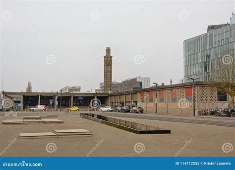 Enschede Train Station Plaza with Clock Tower Editorial Image - Image of masonry, holland: 114712255