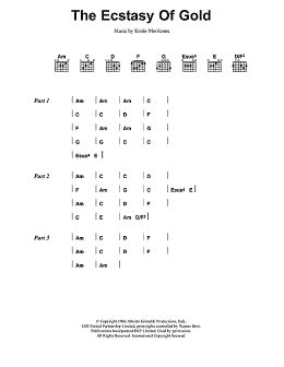 The Ecstasy Of Gold (Guitar Chords/Lyrics) - Print Sheet Music Now