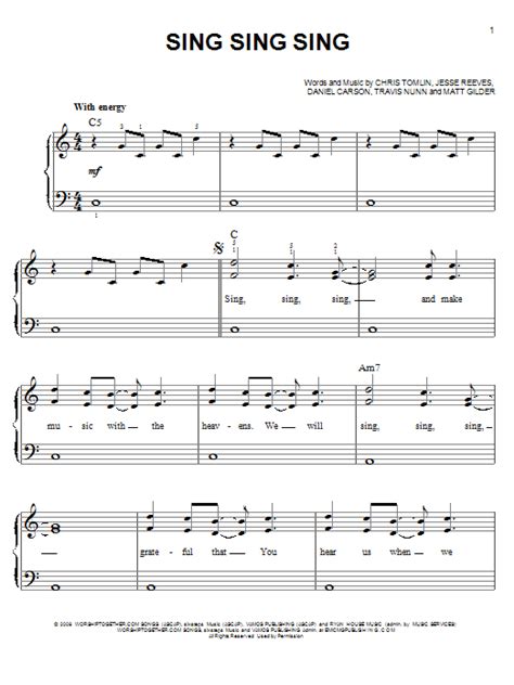 Sing, Sing, Sing | Sheet Music Direct