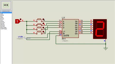 BCD to 7-segment circuit Proteus Simulation - YouTube