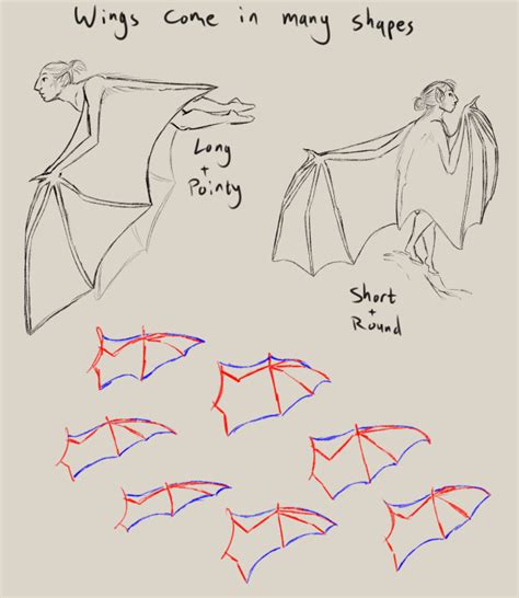 Tired Of Bad Fantasy Wing Design on Tumblr: Bat Wing Shapes