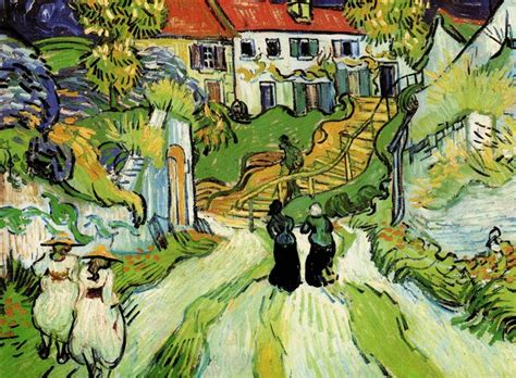 Village Street and Steps in Auvers with Figures, 1890 - Vincent van ...