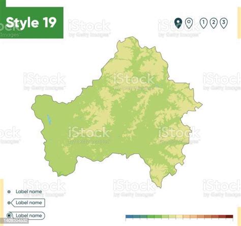 Bryansk Region Russia High Detailed Physical Map Vector Map Dem Map ...