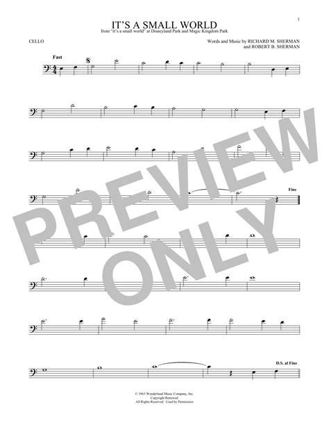 It's A Small World | Sheet Music Direct