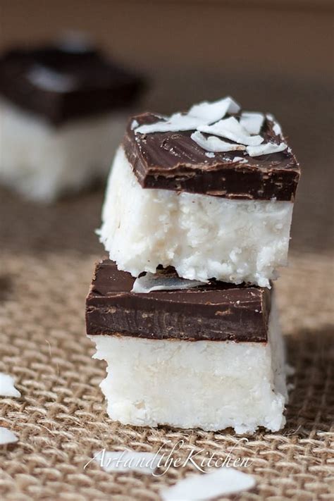 Chocolate Covered Coconut Bars | Art and the Kitchen