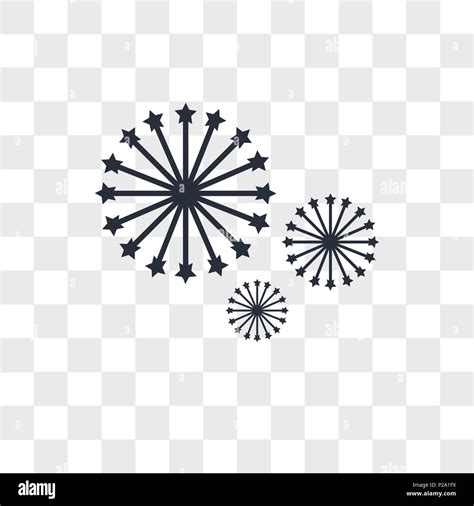 Fireworks vector icon isolated on transparent background, Fireworks ...