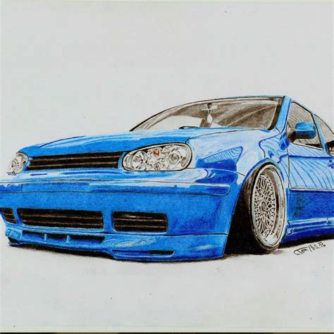 Car Drawing by Tom
