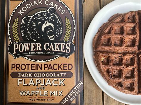 Healthy waffles made with Kodiak Cakes mix full of protein and flavor