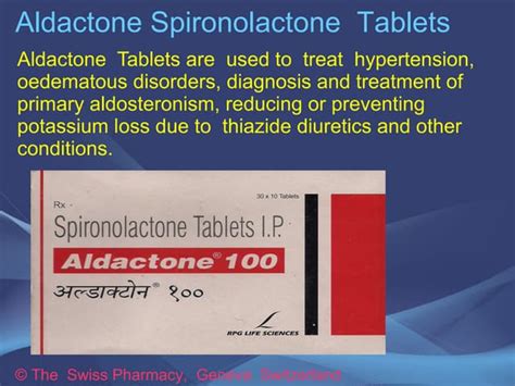 Aldactone Tablets for Hypertension & Oedematous Disorders | PPT