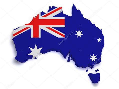 Australia Map 3d Shape — Stock Photo © NiroDesign #11547031