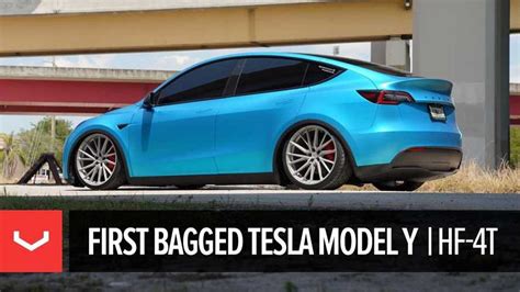 Tesla Model Y On Vossen Wheels And Air Suspension Will Turn Heads