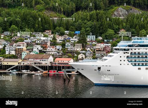 Cruise ship Island Princess docked at Ketchikan, Alaska, USA Stock Photo - Alamy