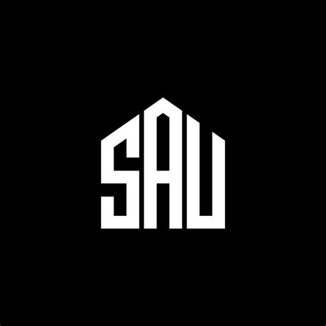 SAU letter logo design on BLACK background. SAU creative initials letter logo concept. SAU ...