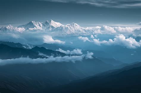 Wallpaper Himalayas, 5k, 4k wallpaper, Nepal, mountains, sky, clouds ...