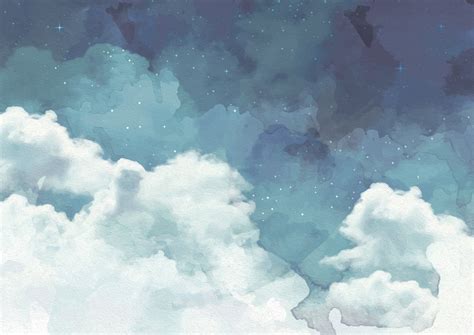 Cloudy Night Sky Wallpaper – Ginger Monkey P/L