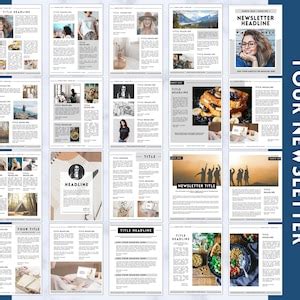 EDITABLE Newsletter Template, 45 Canva Templates, Monthly, Real Estate ...