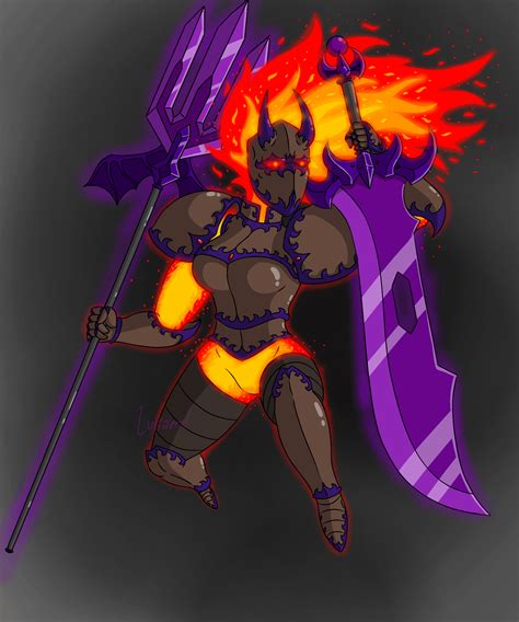 Molten Armor, took some liberties with the design and screw proper lighting effects. : r/Terraria