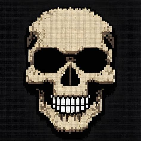 Premium AI Image | Jolly Roger Pixel Art Design Skull Creative Bones