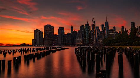 1366x768 Resolution New York Sunset 1366x768 Resolution Wallpaper ...