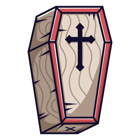 Coffin Icon Cartoon PNG & SVG Design For T-Shirts