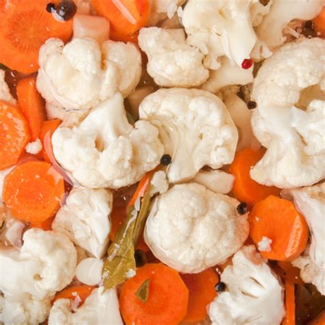 Pickled Cauliflower and Carrots