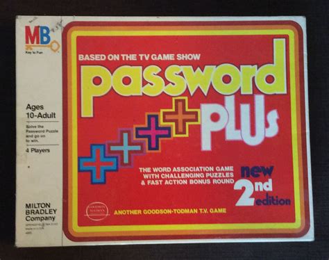 Blackrock's Toybox: Game Show Board Games: Password Plus (2nd edition, 1979)