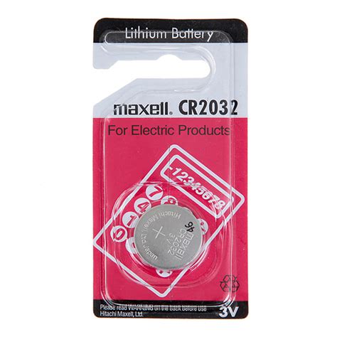 Maxell CR2032 220mAh 3V Lithium Battery with Button Design