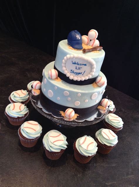 Baseball themed baby shower cake | Baby shower cakes, Cakes by melissa, Baseball baby shower