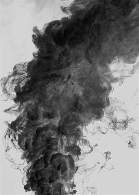 Dark gray smoke effect design element on a white background | premium ...