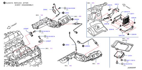 Infiniti Q70 SPORT PREMIUM Oxygen Sensor - 22693-6AE0A - Genuine Infiniti Part