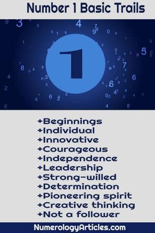 What is number 1 meaning in numerology by NUMEROLOGY ARTICLES - Issuu