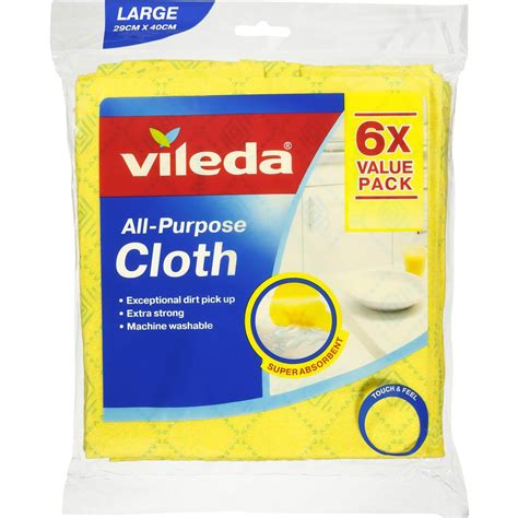 Vileda Cleaning Cloth All Purpose Cloth 6pk | Woolworths