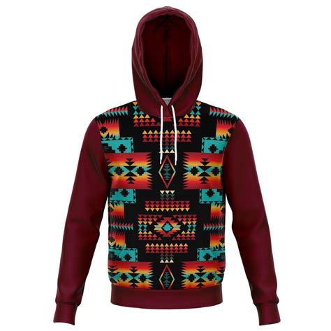 Red Plum Native Tribes Pattern Native American All Over Hoodie