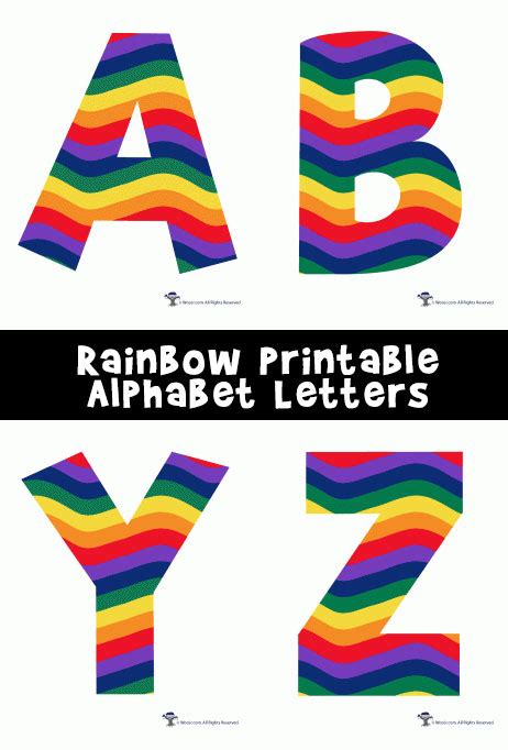 Rainbow Alphabet Printable Letters | Woo! Jr. Kids Activities