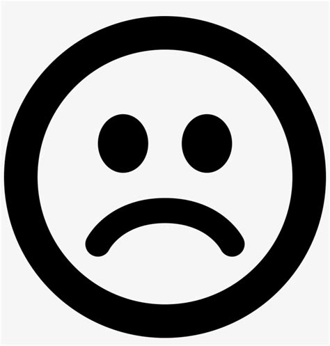 Sad Emoji ClipArt Black And White